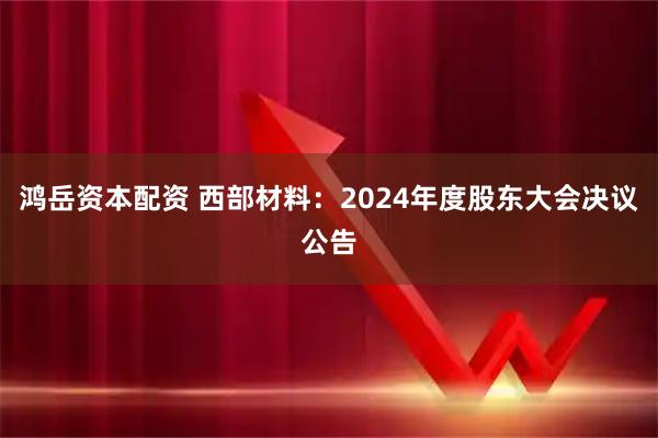 鸿岳资本配资 西部材料：2024年度股东大会决议公告