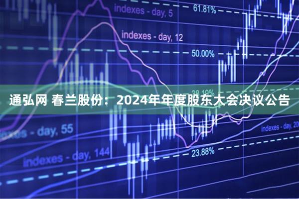 通弘网 春兰股份：2024年年度股东大会决议公告
