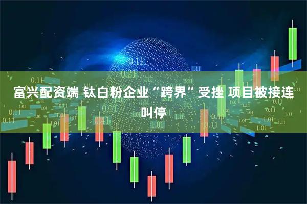 富兴配资端 钛白粉企业“跨界”受挫 项目被接连叫停