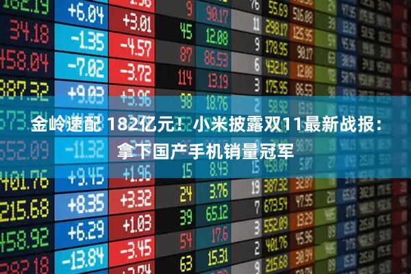 金岭速配 182亿元！小米披露双11最新战报：拿下国产手机销量冠军