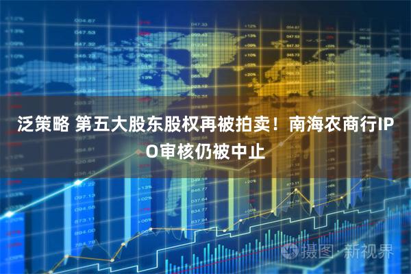 泛策略 第五大股东股权再被拍卖！南海农商行IPO审核仍被中止