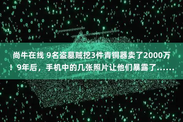 尚牛在线 9名盗墓贼挖3件青铜器卖了2000万！9年后，手机中的几张照片让他们暴露了……